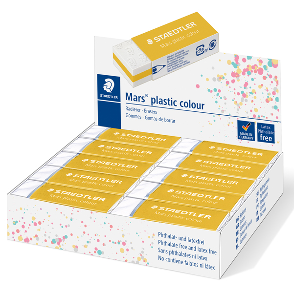 20x Gomma Mars® plastic giallo oro Staedtler