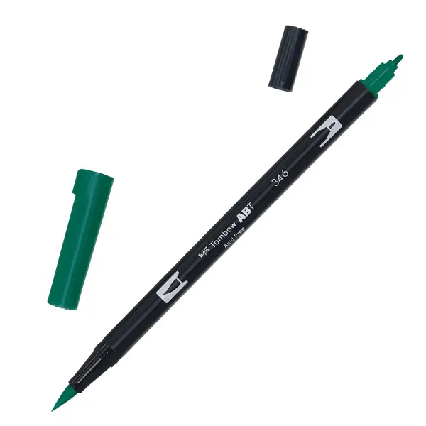 6x Pennarello Tombow ABT Dual Brush 346 sea green