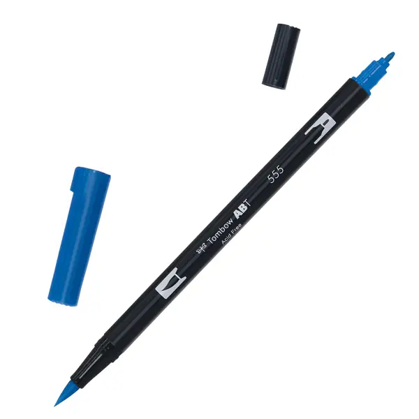 6x Pennarello Tombow ABT Dual Brush 555 ultramarine