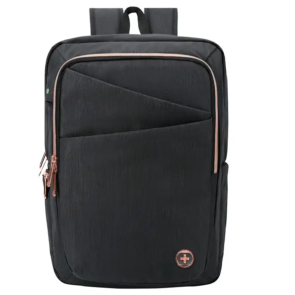 1x Zaino porta notebook 15,6" Katy Rose nero c/zip rose gold Swiss Digital DESIGN