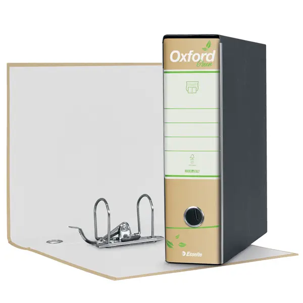 6x Registratore OXFORD GREEN G83 avana dorso 8cm f.to commerciale ESSELTE