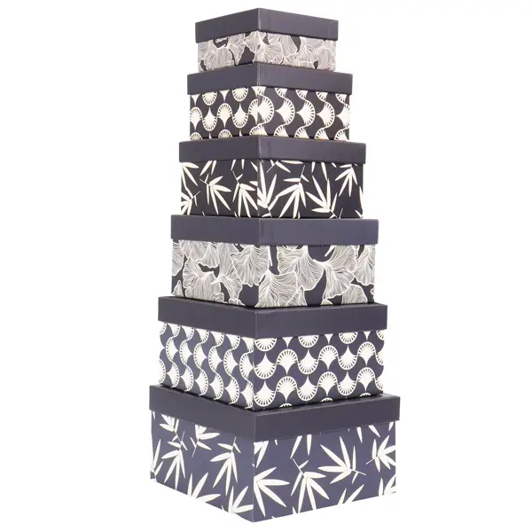 1x Set 6 scatole regalo in cartone fantasia Faith