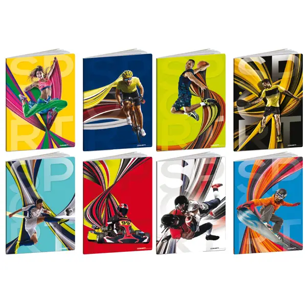 10x Maxiquaderno A4 20fg+1 80gr 1 rigo c/margine Sport 2024 Blasetti