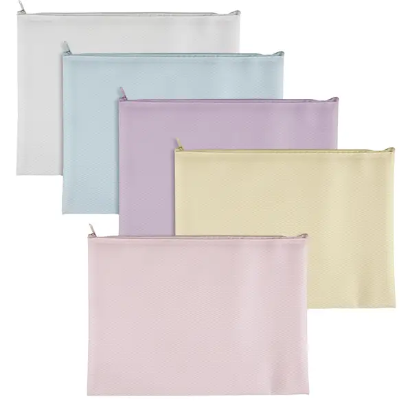 5x Busta c/zip Bubble dim. 22,8x18,5cm colori pastello assortiti SEI ROTA