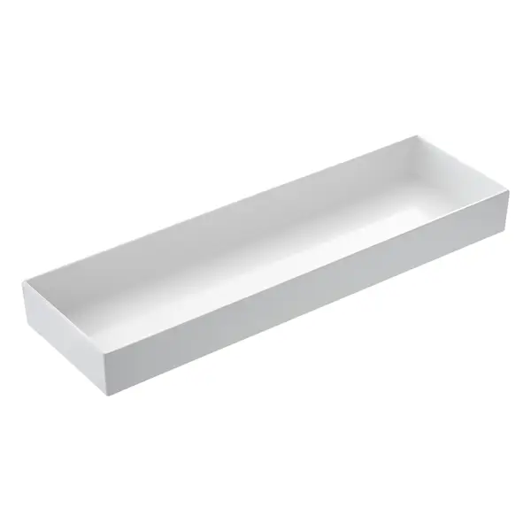1x Vassoio Venezia in melamina GN 2/4 - 53x16,2x6cm bianco Leone