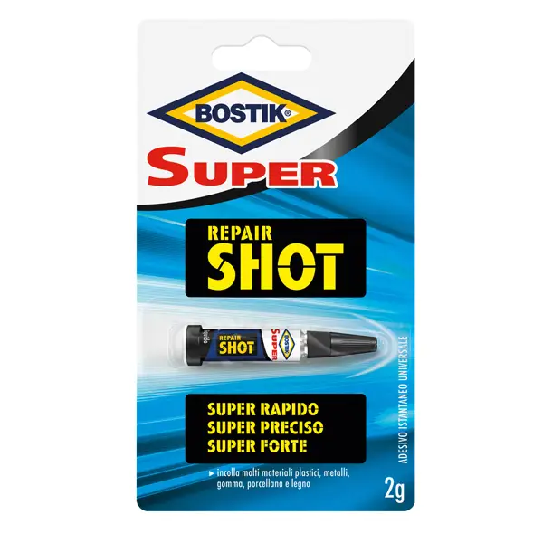 1x Colla istantanea Super Repair Shot 2g Bostik