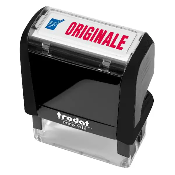 1x Timbro Printy 4912 Office Eco nero 47x18mm "ORIGINALE " TRODAT
