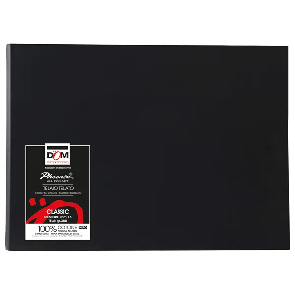 1x Tela pittura Classic 30x40cm nero DOM