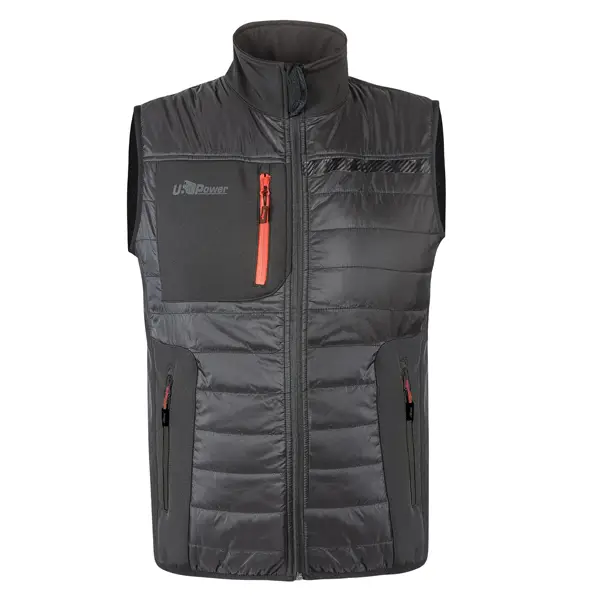1x Gilet Wall taglia L grigio/arancio U-Power