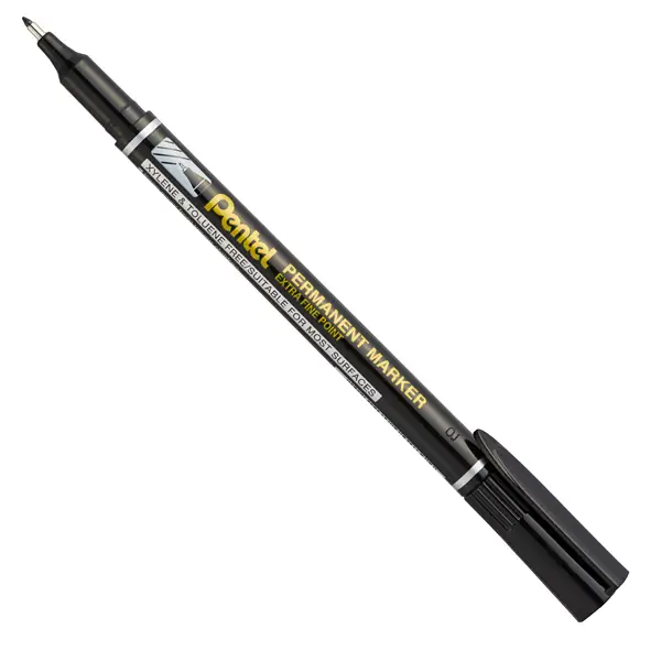 12x Marcatore permanente NF 450 nero punta extra-fine AmiKo Pentel