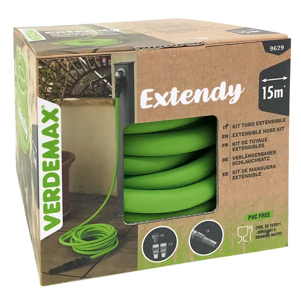 1x Tubo da giardno a 6 strati estensibile Extendy 15m Verdemax