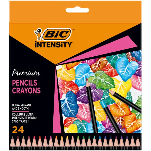 1x Astuccio 24 matite Intensity Wood Premium colori assortiti BICR