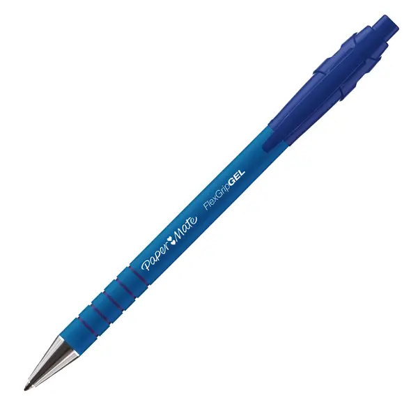 12x Penna sfera scatto Flexgrip Gel 0.7 blu Papermate