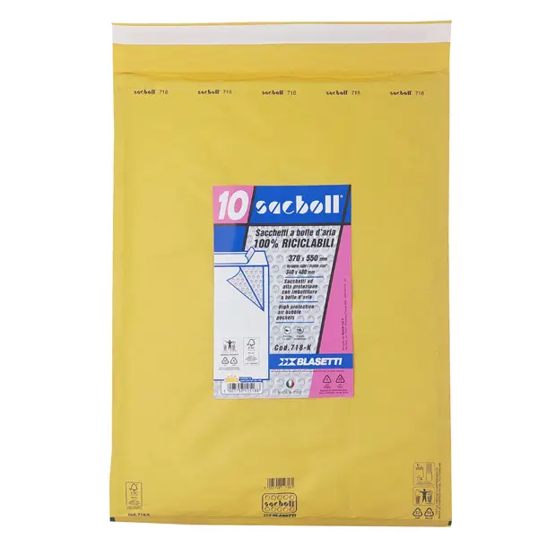 1x 10 Buste imbottite Sacboll in carta avana K 37X55cm BLASETTI