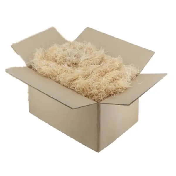 1x Scatola trucciolo da imballaggio in legno color paglia 5kg