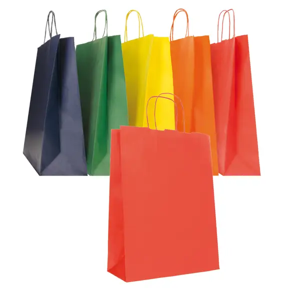 1x Blister 25 shopper carta kraft 45x15x50cm twisted col.ass.aut/inv Mainetti Bags
