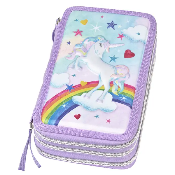 1x Astuccio 3 zip Unicorn Edition Faber Castell