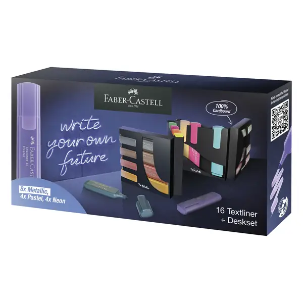 1x Set da scrivania 16 Textliner 46 colori assortiti Faber Castell