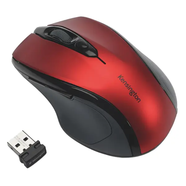 1x Mouse wireless Pro FitR di medie dimensioni - rosso rubino-Kensington