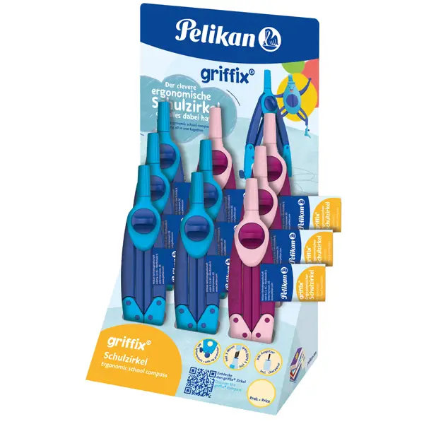 1x Expo 9pz compasso Griffix colori assortiti Pelikan