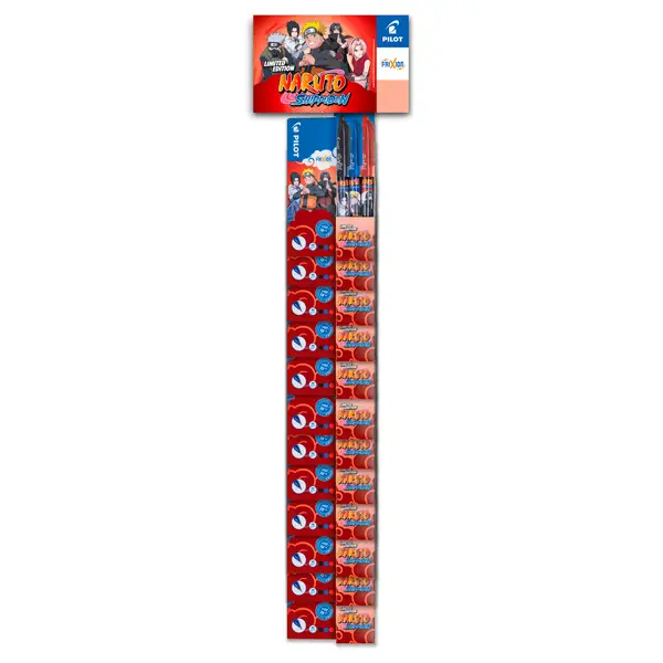 1x 12 set da 3pz Frixion Ball e Clicker Naruto ed. limitata col. ass.ti Pilot