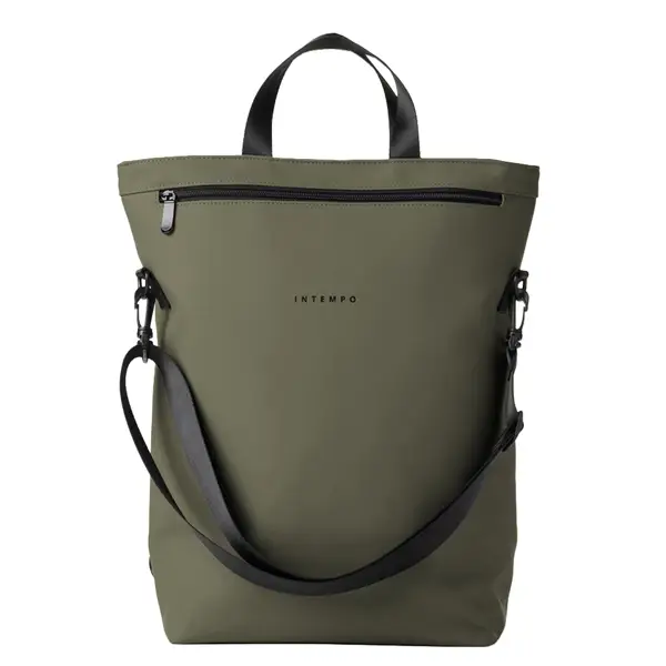 1x Borsa zainabile Drop gomma antipioggia dim. 30x44x14cm verde InTempo