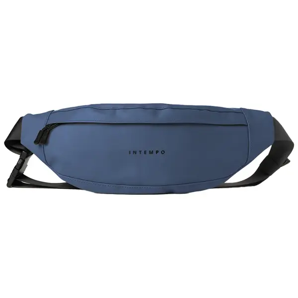 1x Marsupio Drop gomma antipioggia dim. 37x14x5cm blu InTempo