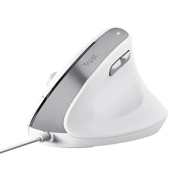 1x Mouse ergonomico Bayo II con filo Bianco_trust