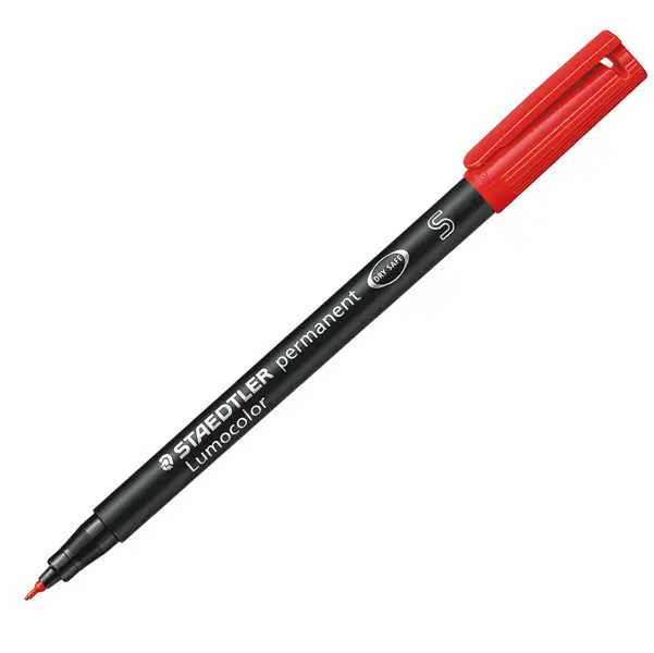 10x PENNARELLO LUMOCOLOR PERMANENT 313 SF 0.4MM ROSSO