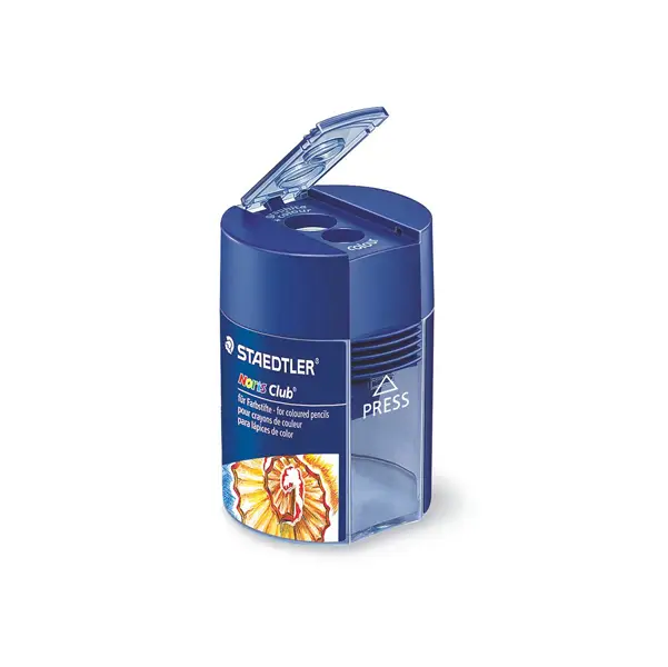 1x Temperamatite 2 fori per matite colorate c/contenitore Noris Club STAEDTLER