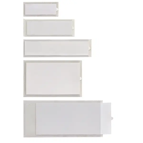 1x 10 PORTAETICHETTE ADESIVE IESTI A3 32X124MM TRASPARENTE SEI