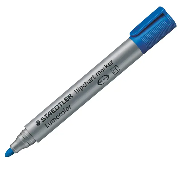 10x Marcatore Lumocolor Flipchart 356 punta tonda blu Staedtler