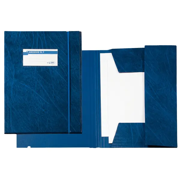 1x CARTELLINA ARCHIVIO 3L F BLU 25X35CM