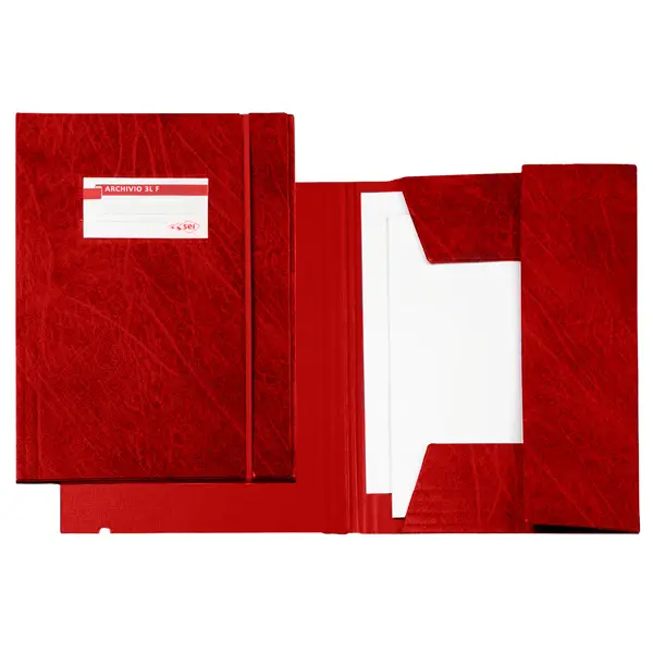 1x CARTELLINA ARCHIVIO 3L F ROSSO 25X35CM