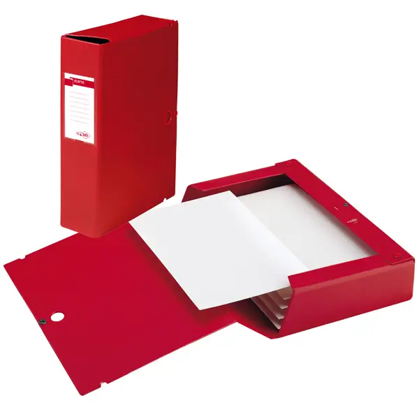 1x Scatola archivio Scatto 80 25x35cm rosso Sei Rota
