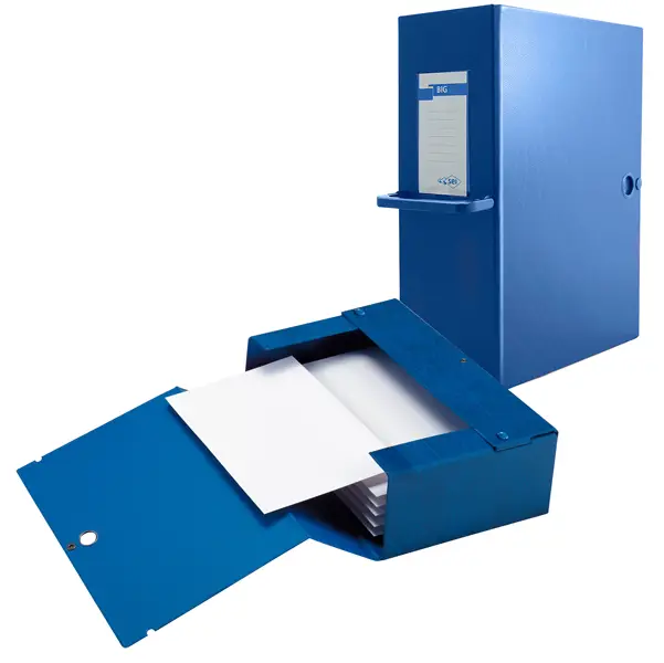 1x Scatola archivio Big 120 250x350mm blu c/maniglia Sei Rota