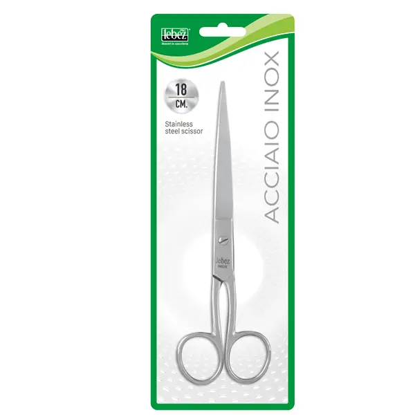 1x Forbici 059 18cm acciaio inox Lebez
