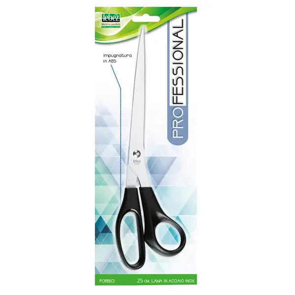 1x Forbici 4334 Professional 25cm lama acciaio inox impug.asimmetrica LEBEZ