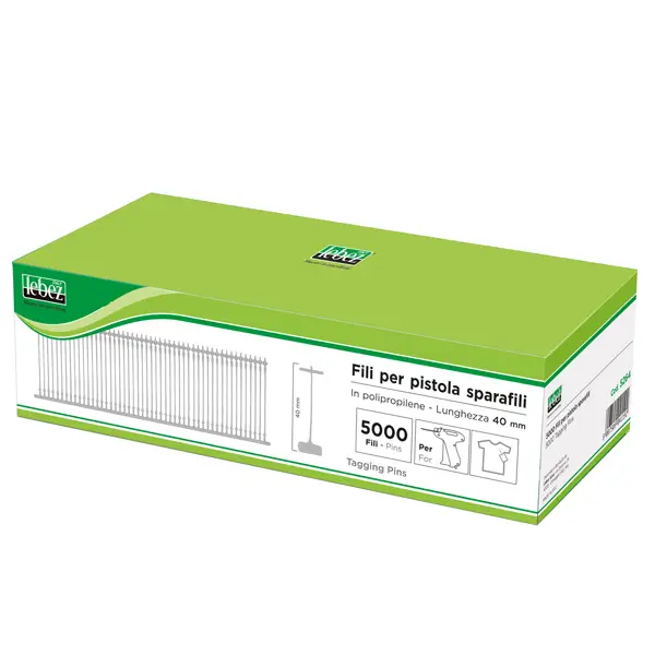 1x SCATOLA DA 5000 FILI IN PP 40MM PER SPARAFILI 5260 LEBEZ