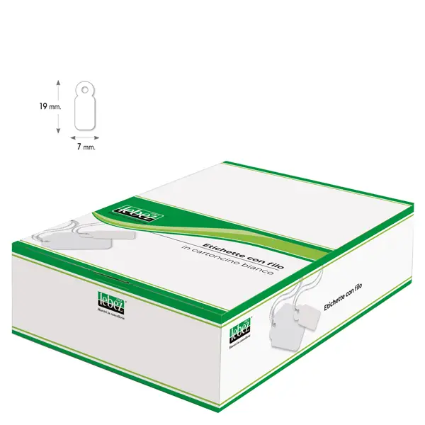 1x SCATOLA 1000 ETICHETTE CON FILO A383 (7X19MM)