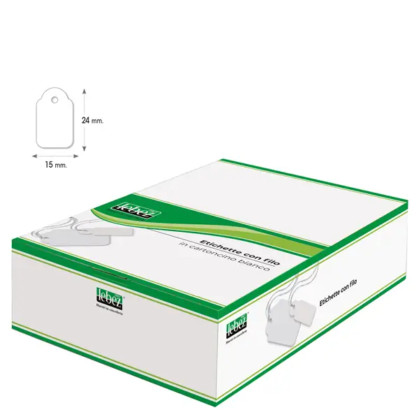 1x SCATOLA 1000 ETICHETTE CON FILO A388 (15X24MM)