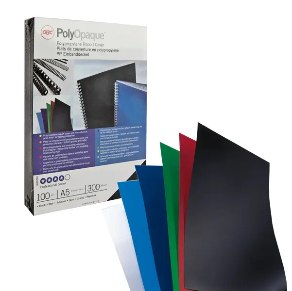 1x 100 COPERTINE POLYOPAQUE A4 300MIC NERO PPL