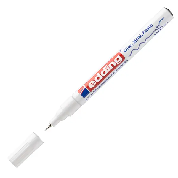 1x Marcatore EDDING 780 punta extra fine vernice bianco