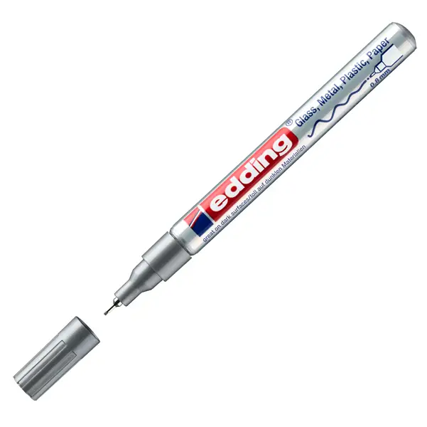 1x Marcatore EDDING 780 punta extra fine vernice argento