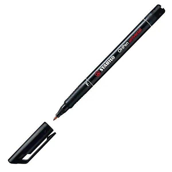 10x PENNARELLO STABILO OHPEN 842 PERMANENTE FINE NERO