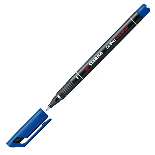 10x PENNARELLO STABILO OHPEN 842 PERMANENTE FINE BLU