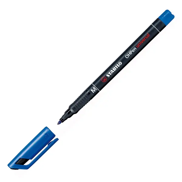 10x PENNARELLO STABILO OHPEN 843 PERMANENTE MEDIO BLU