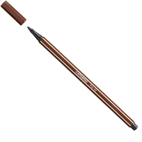 10x PENNARELLO STABILO PEN 68/45 MARRONE