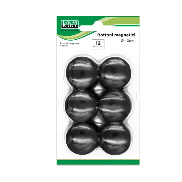 1x BLISTER 12 MAGNETI MR-40 NERO DIAM.40MM