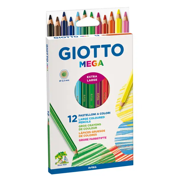1x ASTUCCIO 12 PASTELLI GIOTTO MEGA